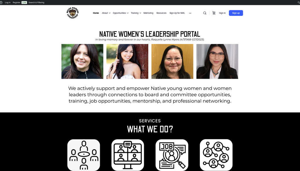 Native Women's Leadership Portal Logo